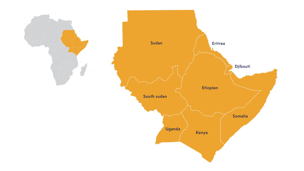IGAD region map